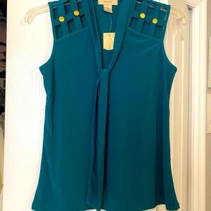 Brand new emerald dark green sleeveless top.